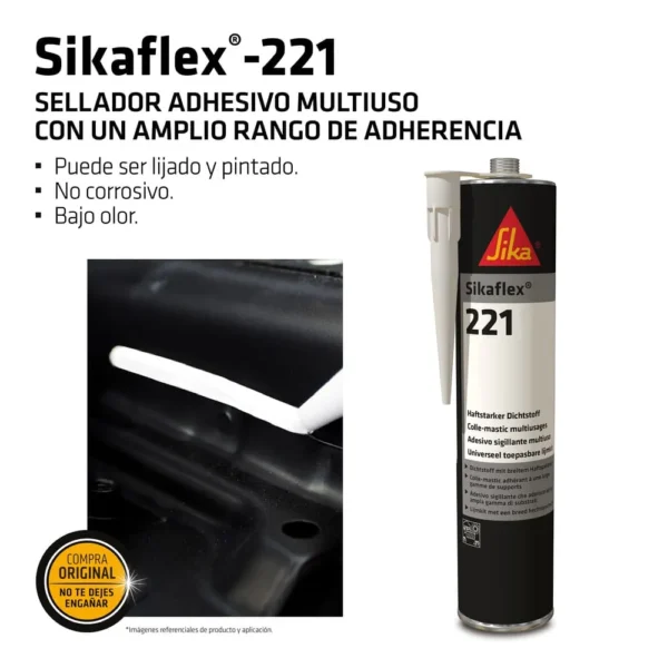 SIKA FLEX 221 GRIS CLARO CARTUCHO